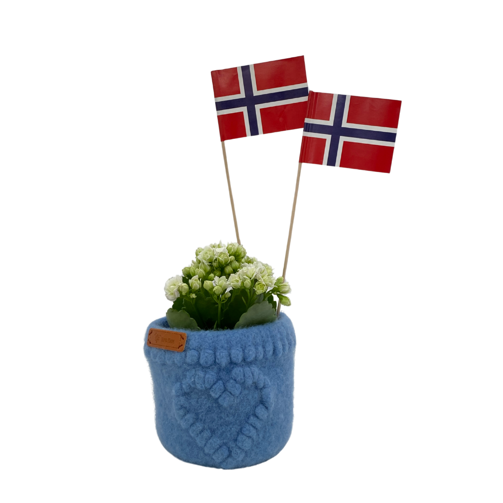 Tova potteskjuler med siselert hjerte
