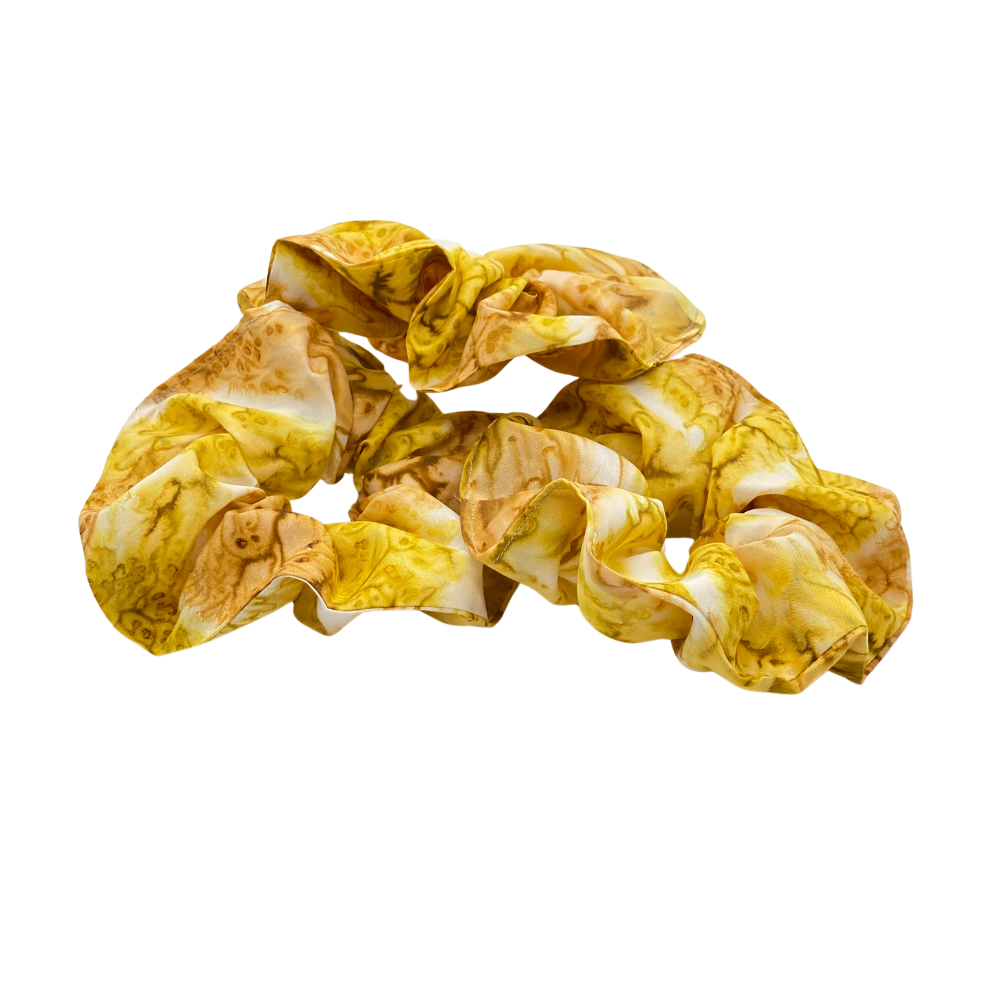 Scrunchie av håndmalt silke