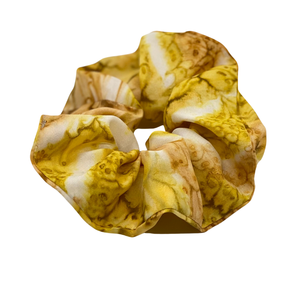 Scrunchie av håndmalt silke