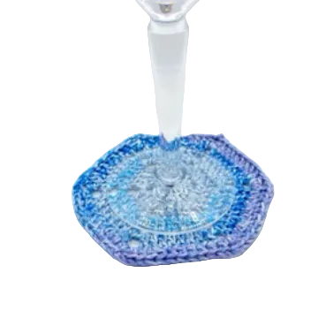 Glassbrikker i blåtoner 6-pk