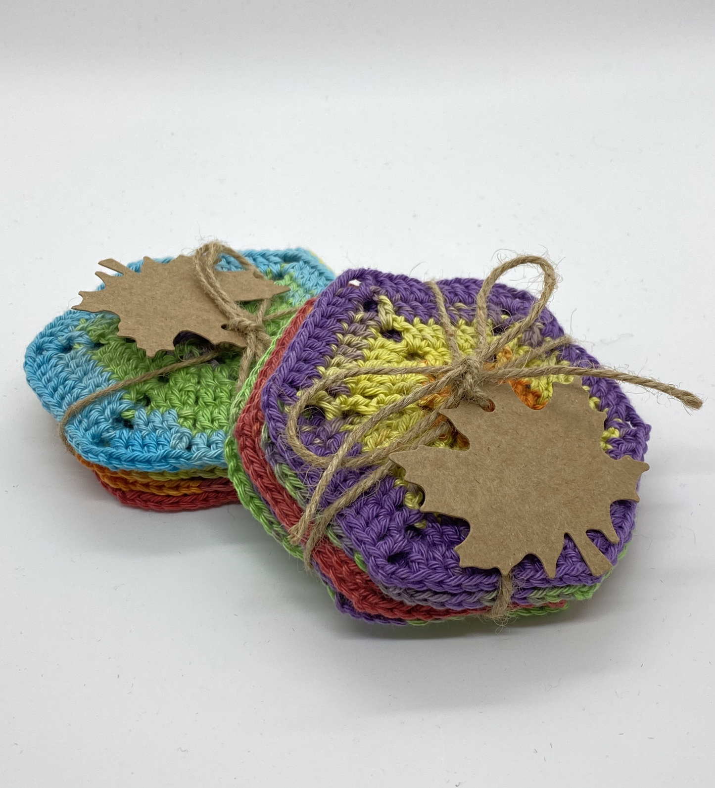 Fargerike glassbrikker 6-pk