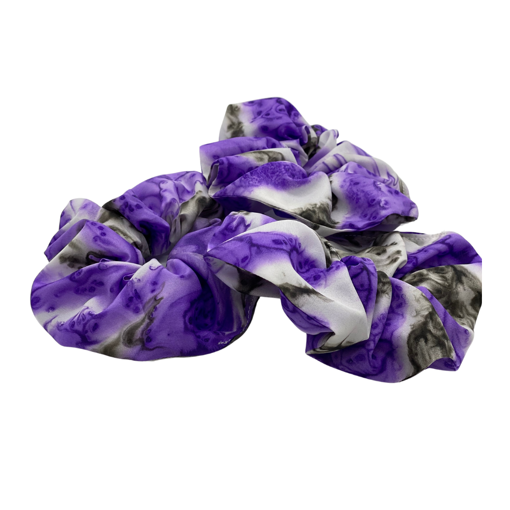 Scrunchie av håndmalt silke
