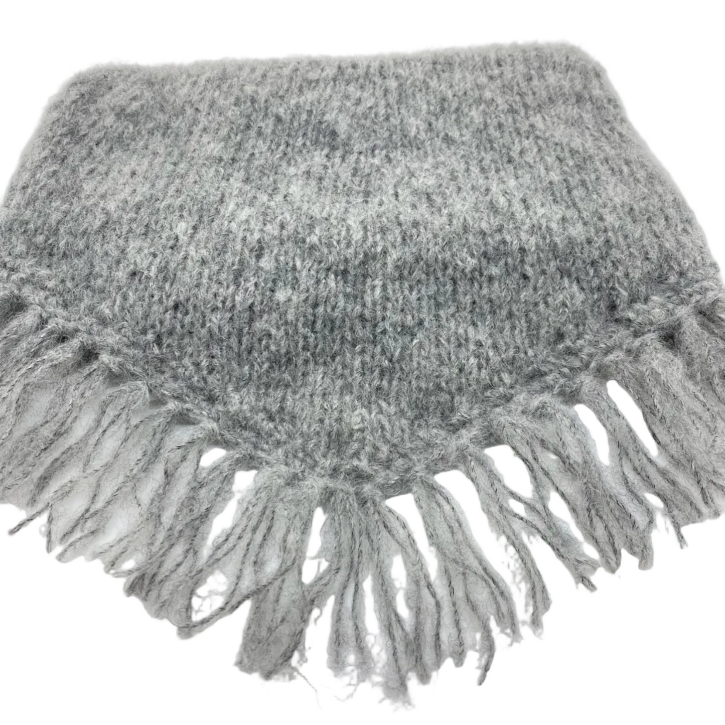 Halsvarmer med frynser til dame