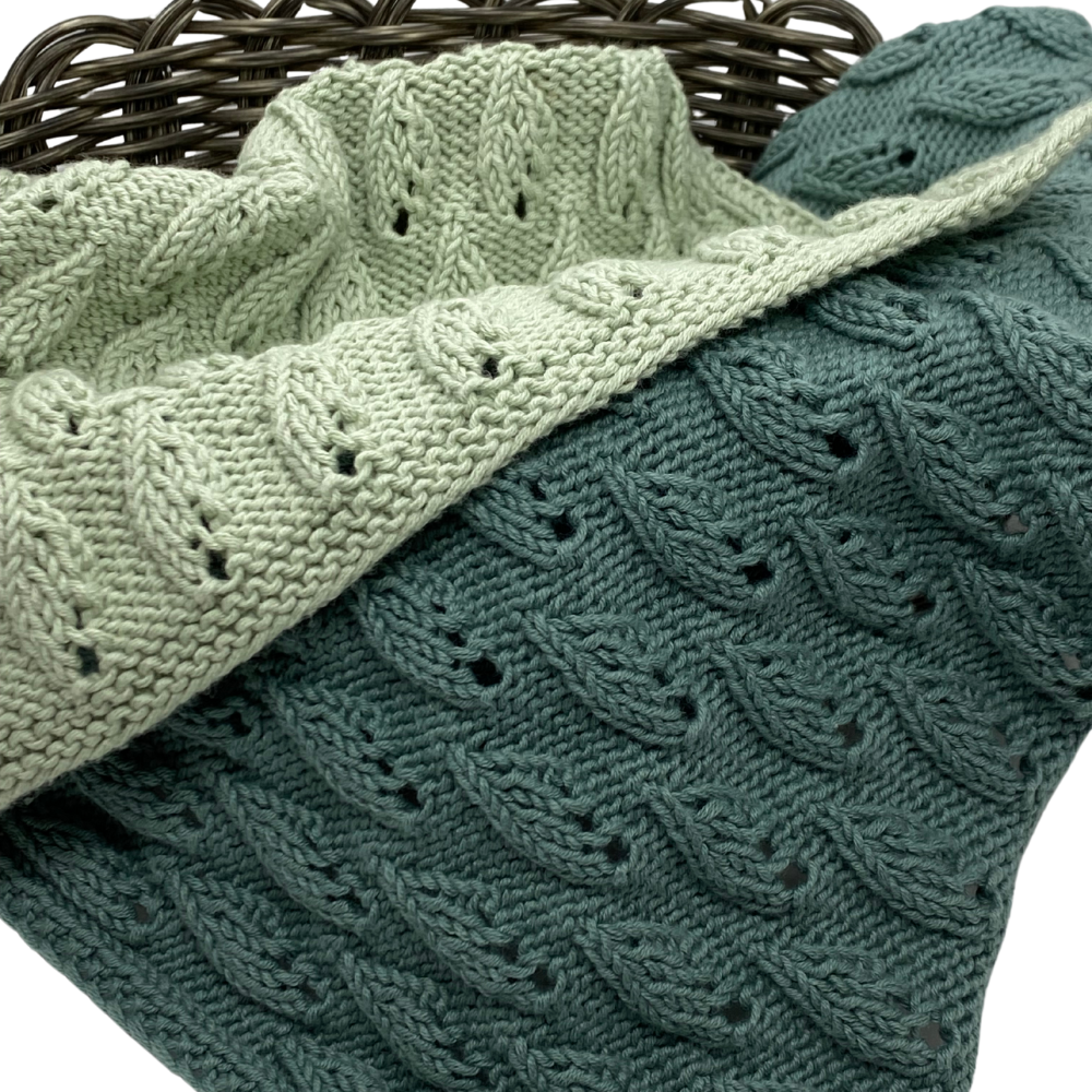 Oppvaskklut med bladmotiv