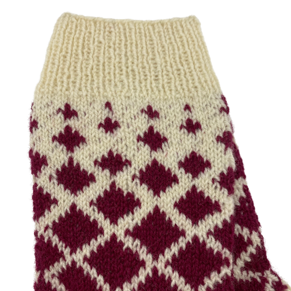 Lester i diamantmønster til dame str, 38-39