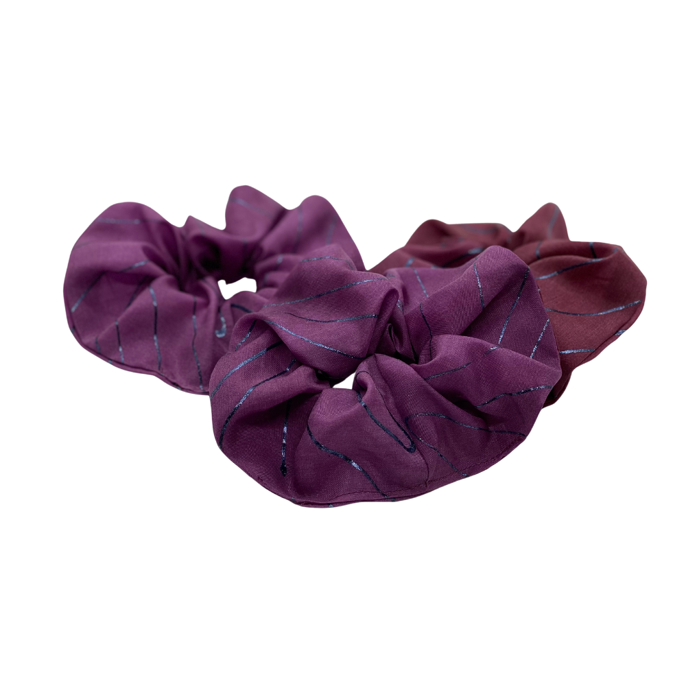 Scrunchie av håndmalt silke