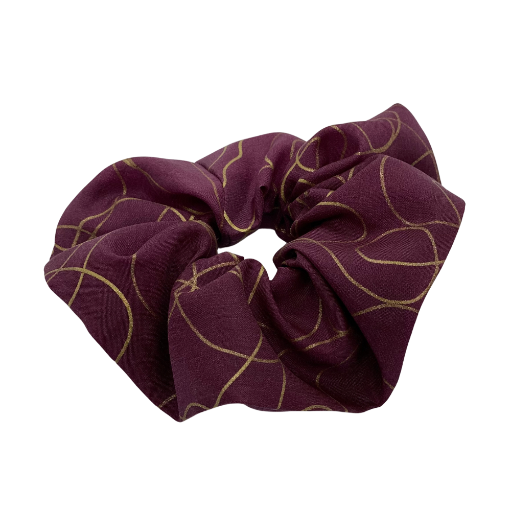 Scrunchie av håndmalt silke