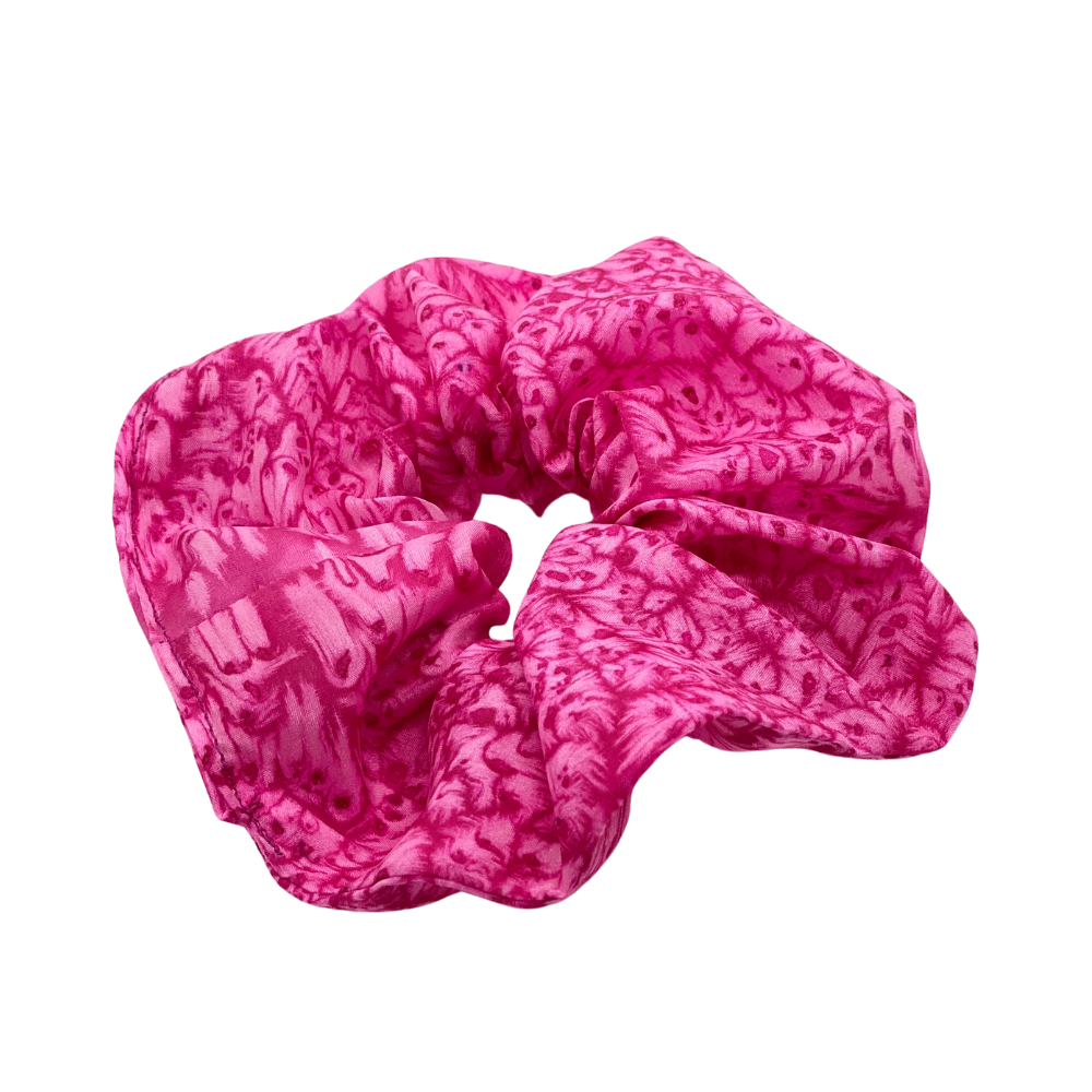 Scrunchie av håndmalt silke