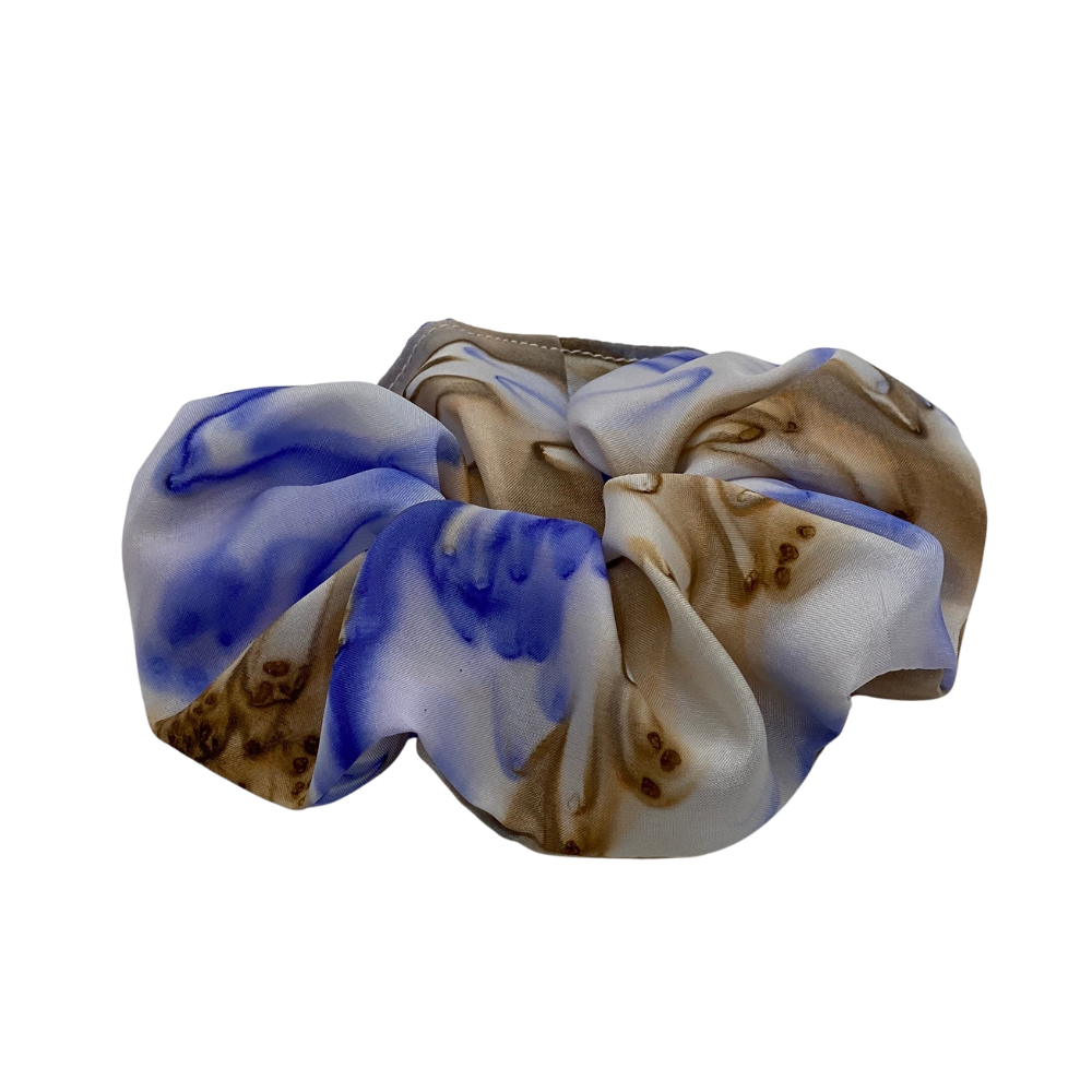 Scrunchie av håndmalt silke