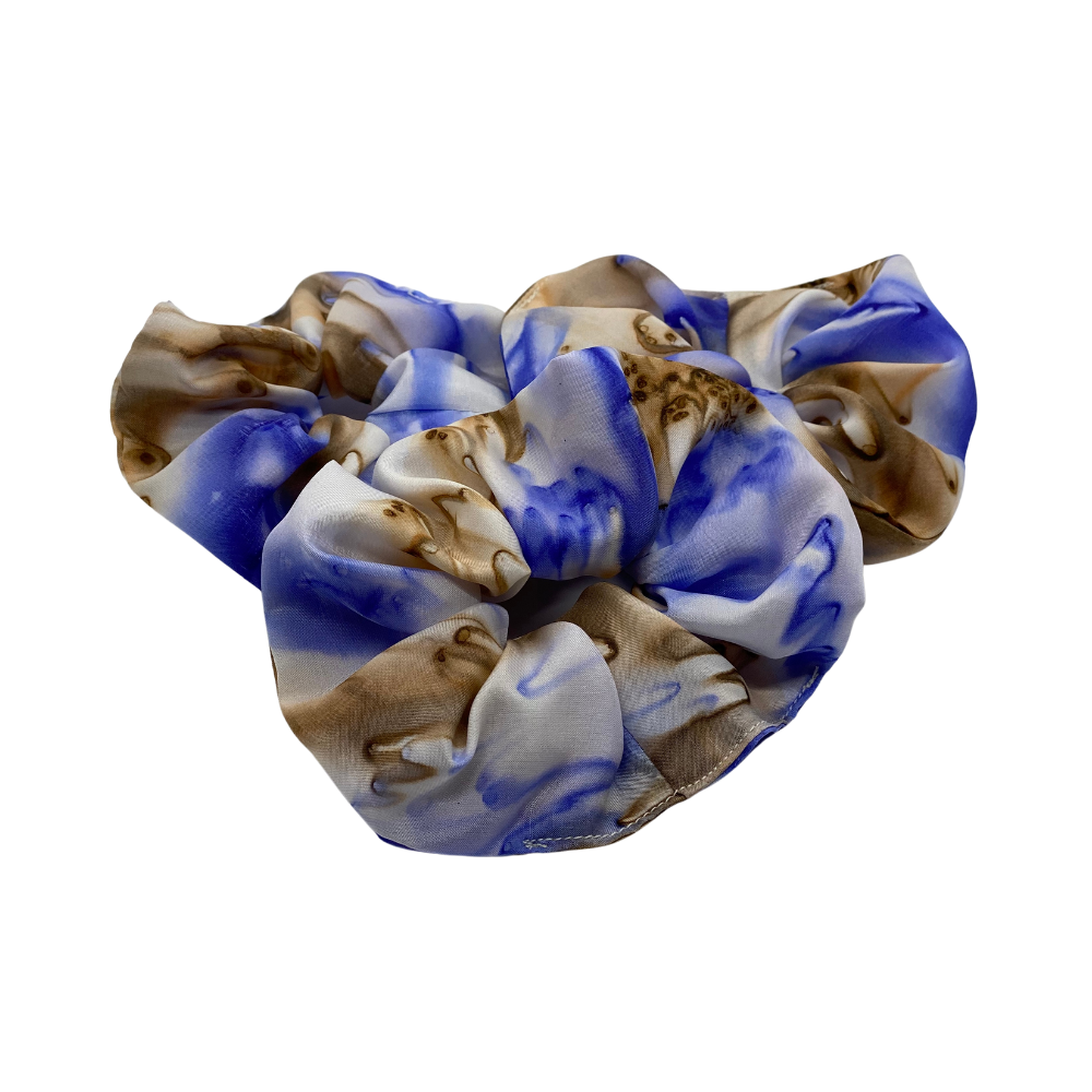 Scrunchie av håndmalt silke