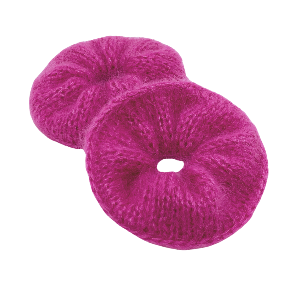 Scrunchie av mohair og silke