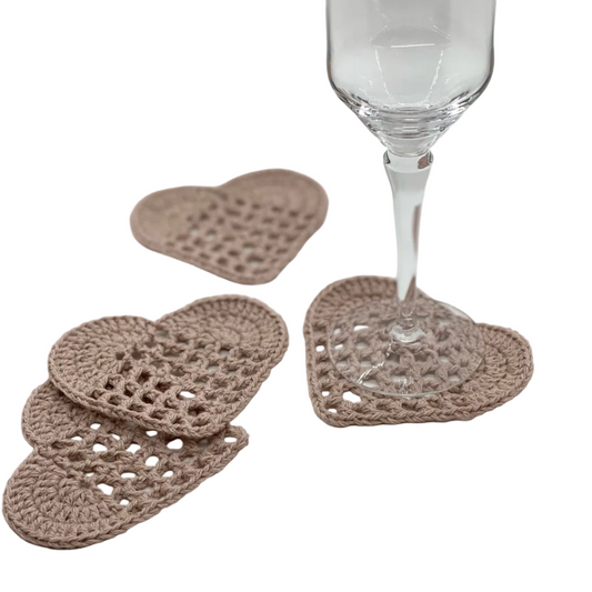 Hjerteformede glassbrikker 6-pk