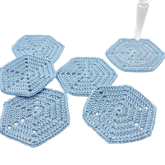 Sekskantede glassbrikker 6-pk