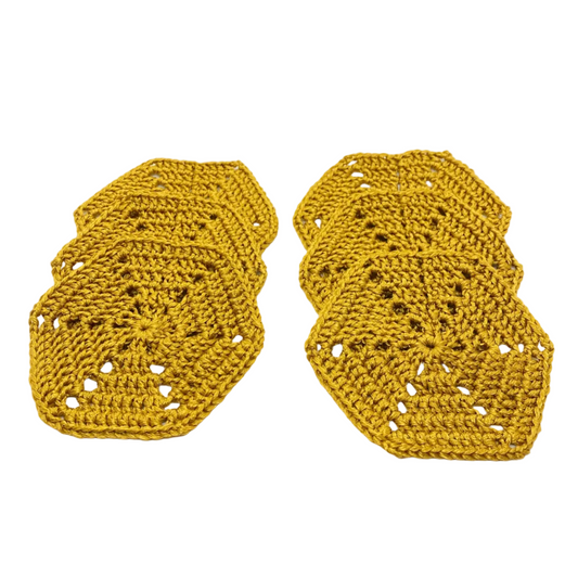 Sekskantede glassbrikker 6-pk