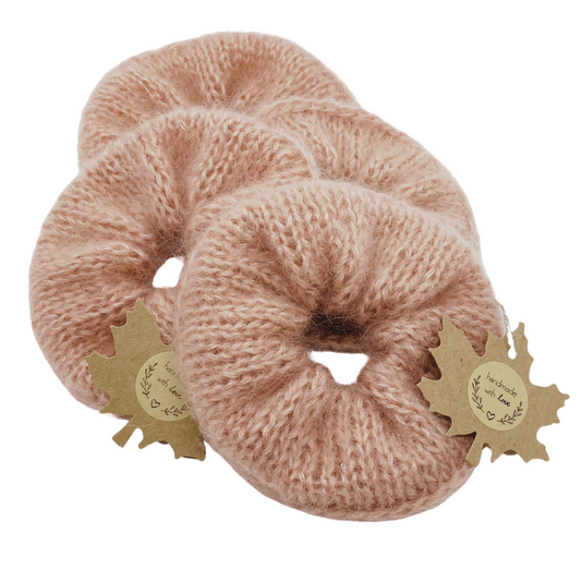 Scrunchie av mohair og silke