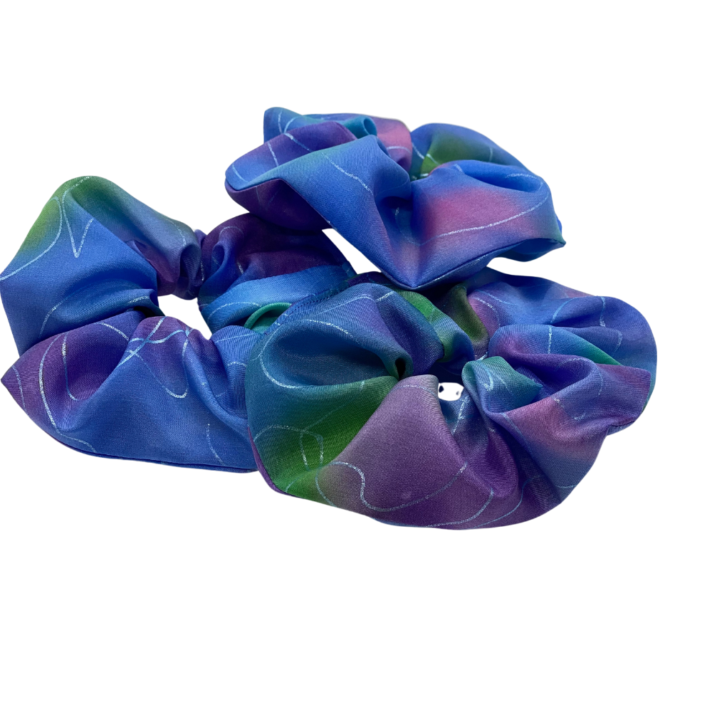 Scrunchie av håndmalt silke
