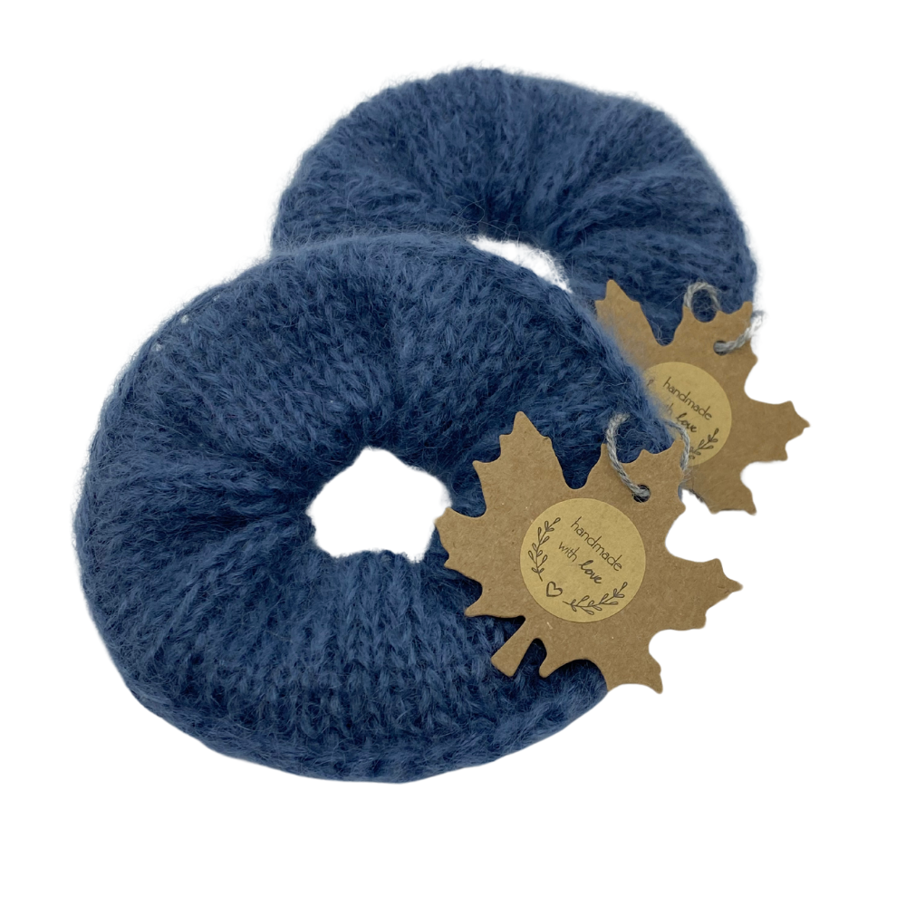 Scrunchie av mohair og silke