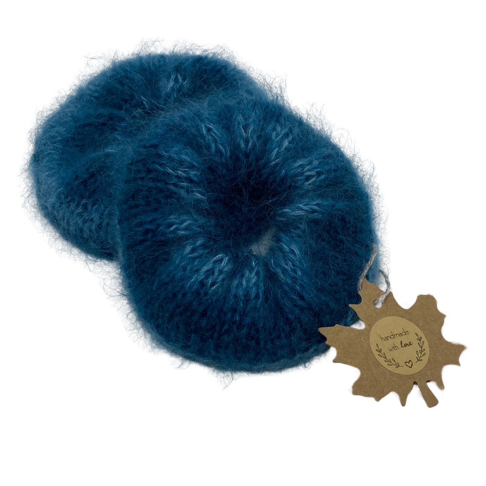 Scrunchie av mohair og silke